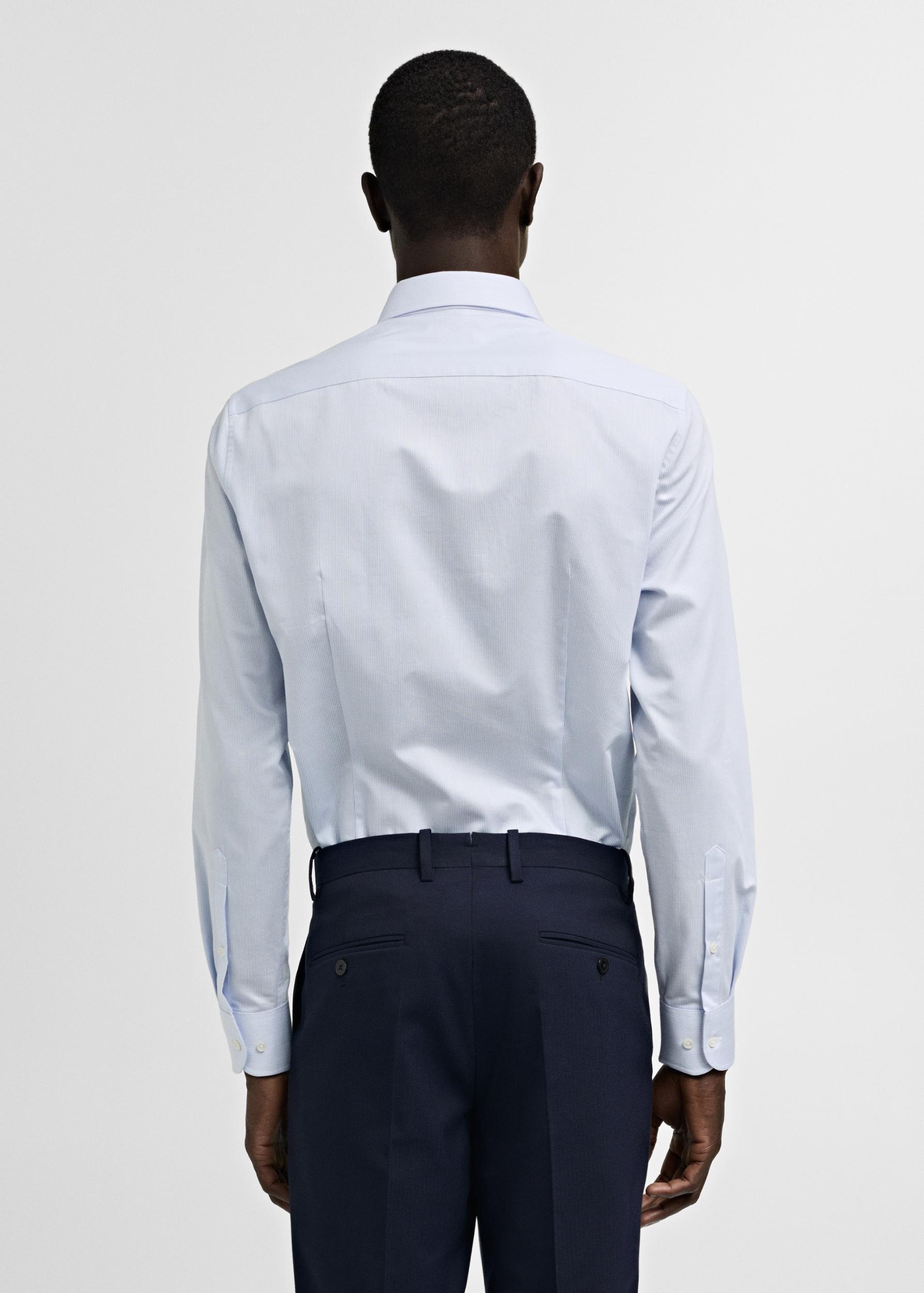 Slim-fit twill pinstripe suit shirt - Men | MANGO USA Product Image