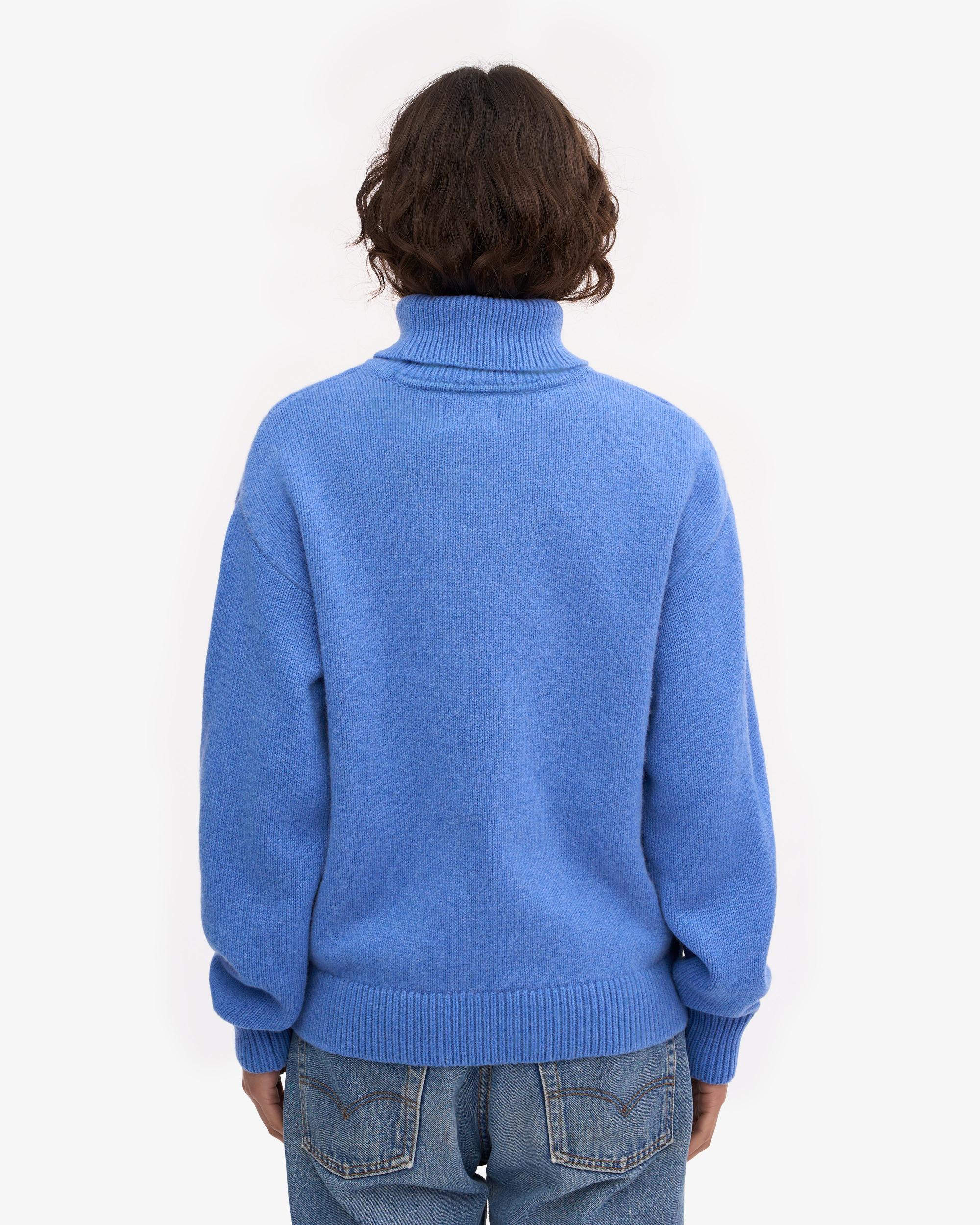 Merino Wool Turtleneck - Pacific Blue Product Image