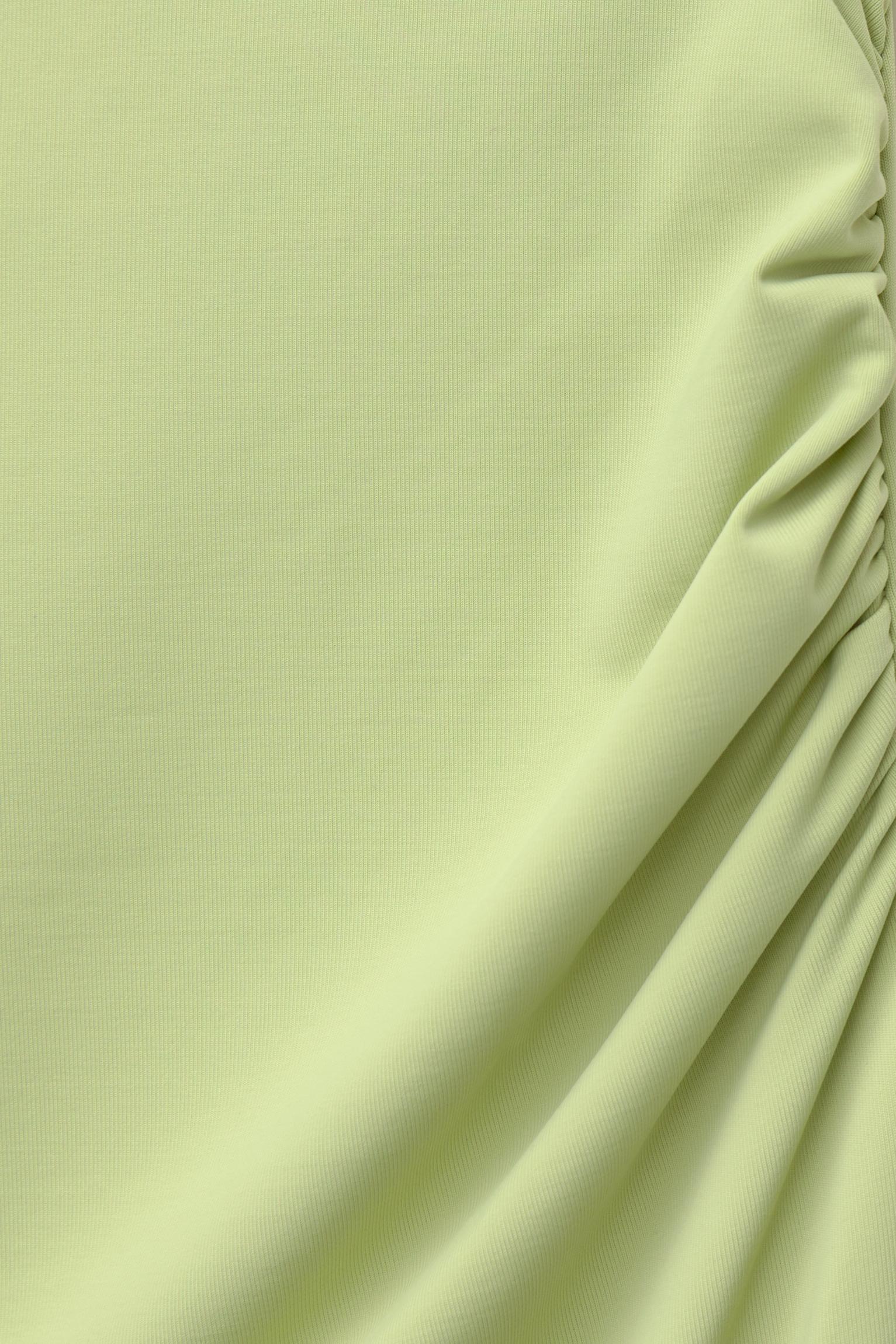 Gathered polyamide midi skirt Product Image