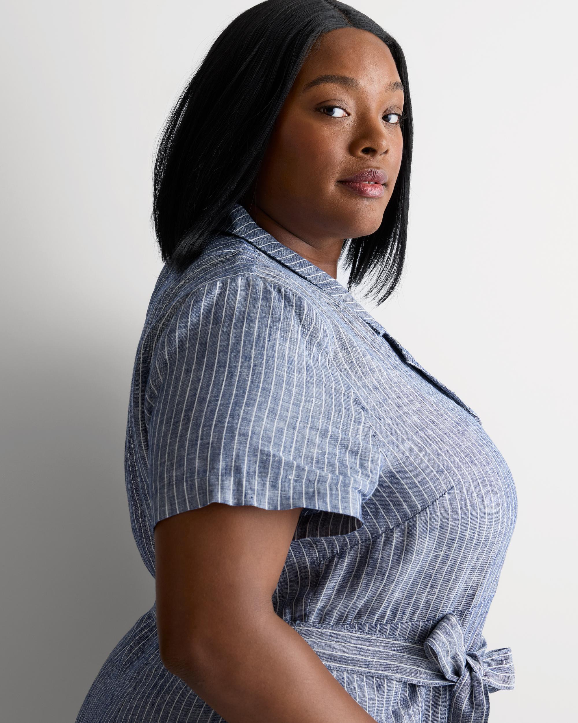 Quince | Women's 100% European Linen Button Front Dress Product Image