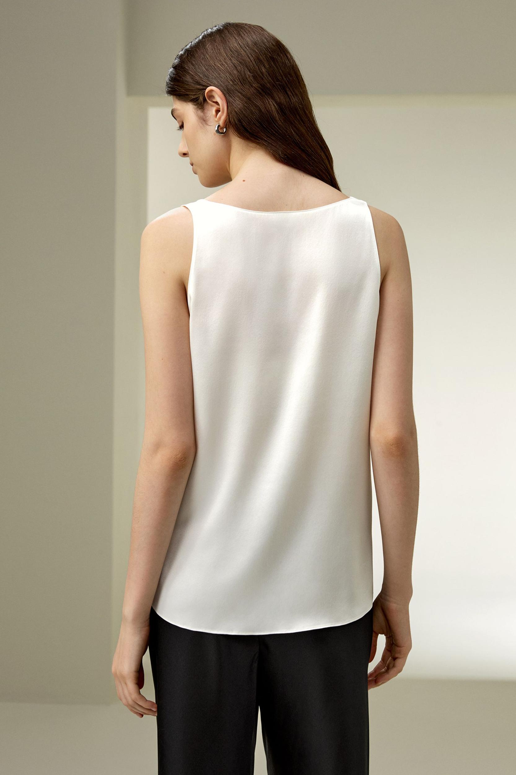 LILYSILK Silk Tank - Womens - Natural White Pure Silk - Cool A-Line Camisole XL Product Image
