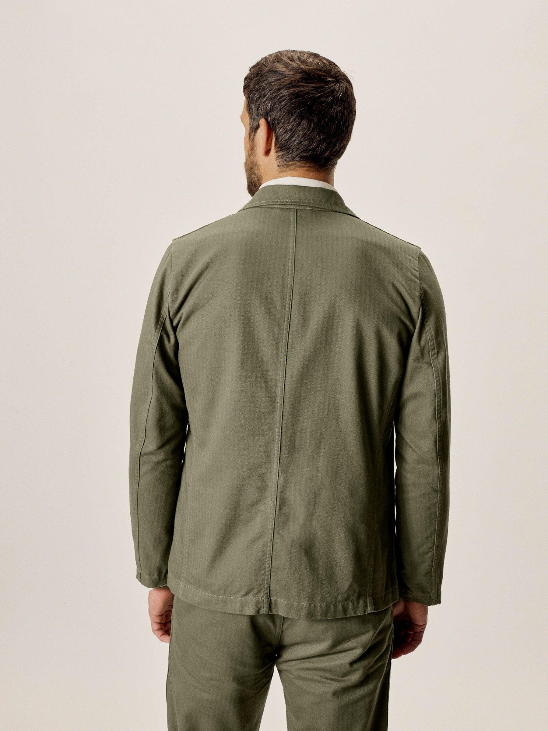Fatigue Dusty Olive Herringbone Twill Carry-On Jacket Product Image