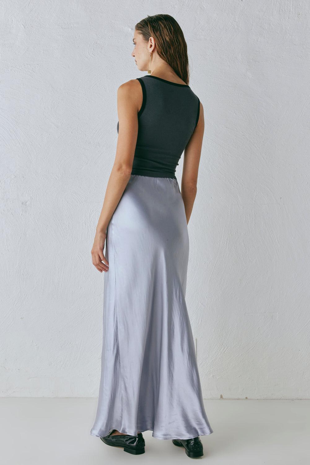 Florence Bias Cut Maxi Skirt Pearl Product Image