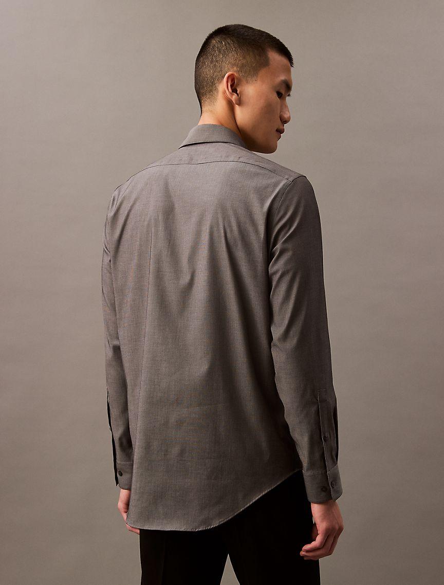 Steel Solid Slim Fit Button-Down Shirt Product Image