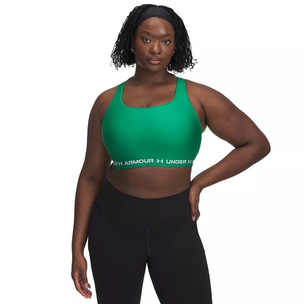 Under Armour Crossback 2.0 Medium-Impact Sports Bra, Women's, Multi Kelly Green Product Image