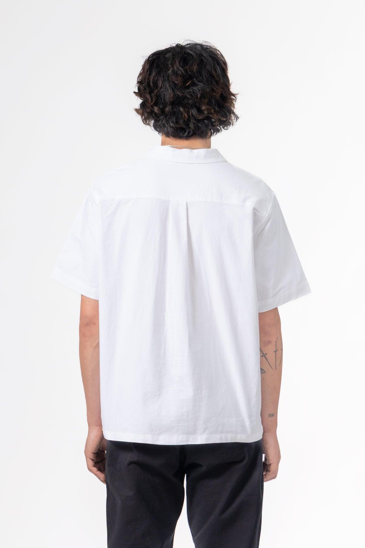 Blacksmith - 'Boxford' Short Sleeve Utility Shirt - White Product Image