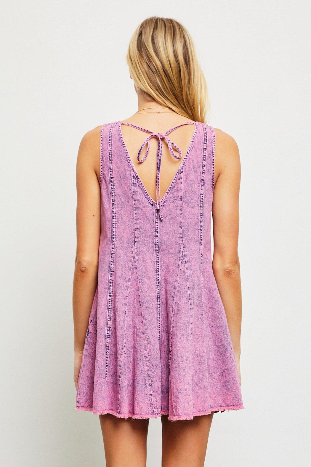 Flared Denim Romper Product Image