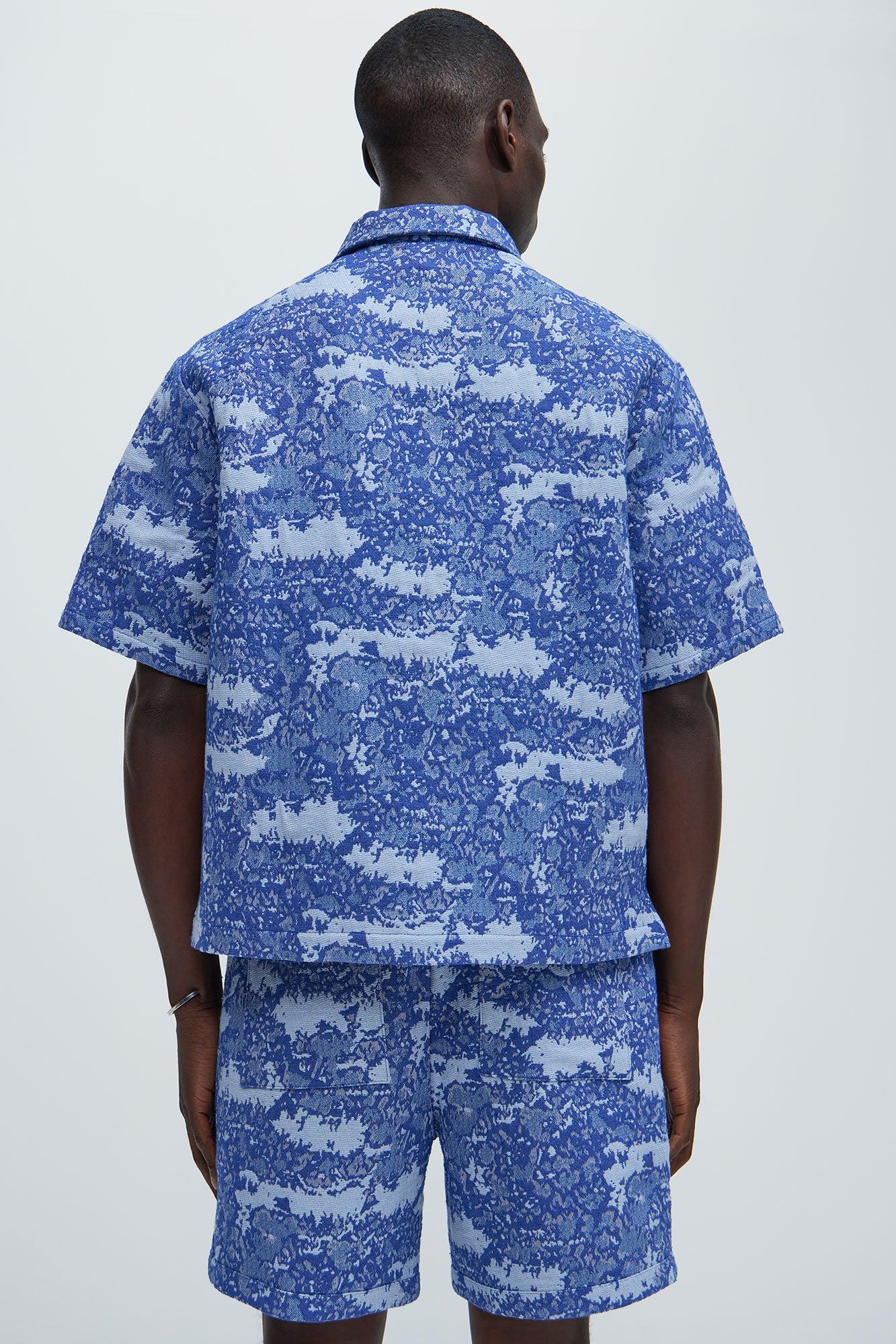 Deklan Textured Shirt - Blue/combo Product Image