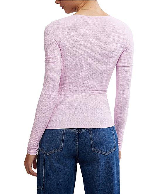 Free People Love Letter Scoop Neck Long Sleeve Top Product Image