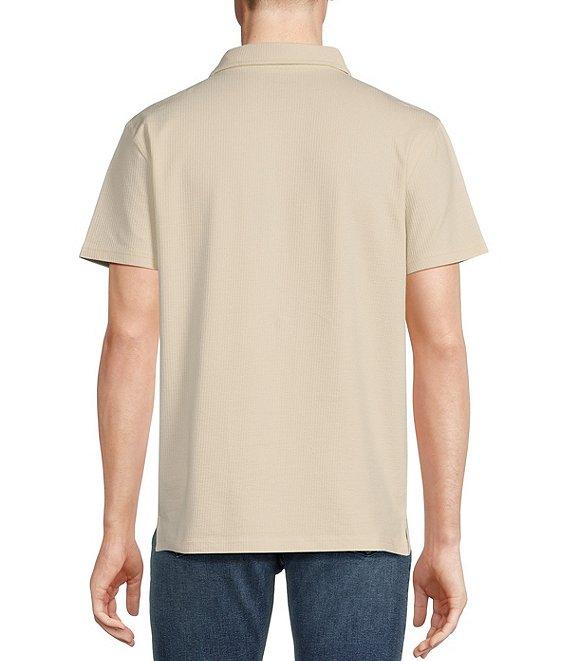 Cremieux Premium Denim Seersucker Coat Front Knit Shirt Product Image