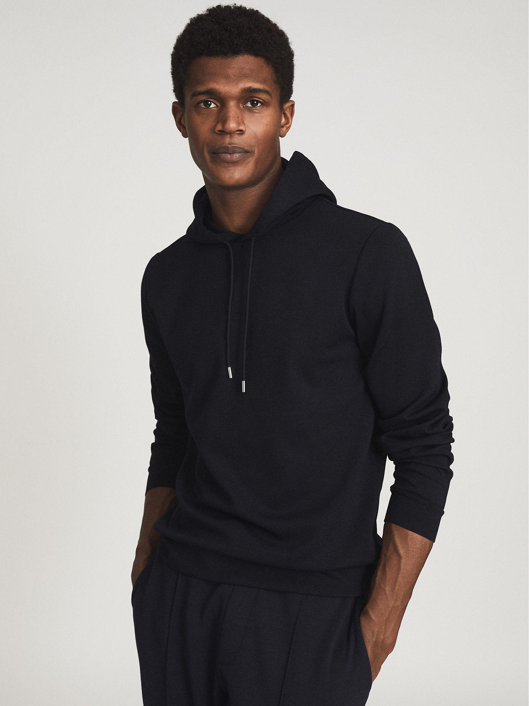 Neoprene Loungewear Hoodie in Navy Product Image