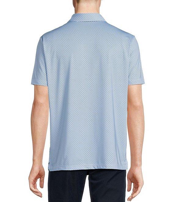 Cremieux Blue Label Performance Stretch Geometric Print Short Sleeve Polo Shirt Product Image
