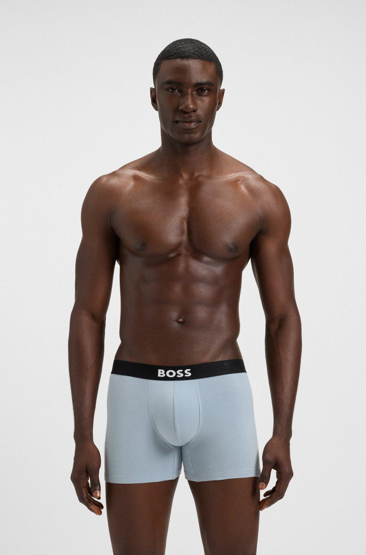 Three-pack of boxer briefs in stretch cotton Product Image