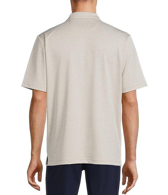 Roundtree & Yorke Performance Short Sleeve Solid Textured Polo Shirt Product Image