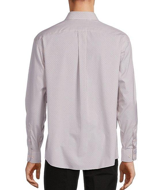 Gold Label Roundtree & Yorke Non-Iron Long Sleeve Geometric Print Poplin Sport Shirt Product Image