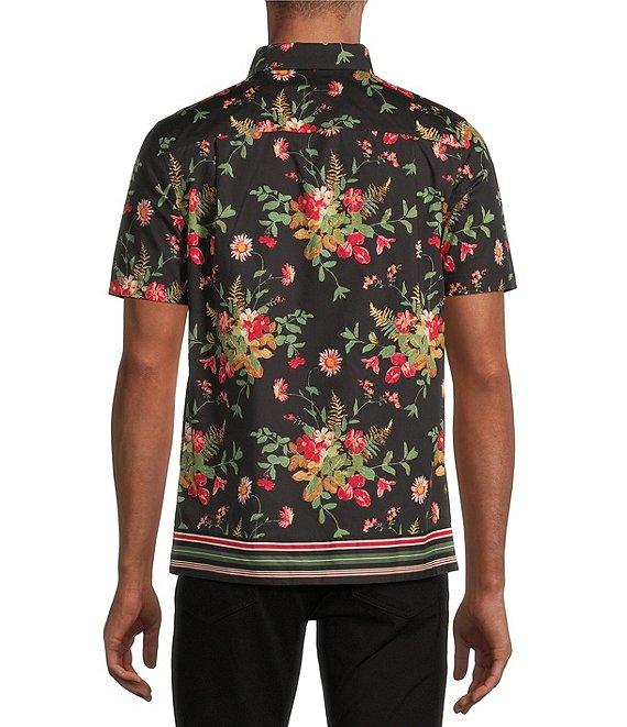 Murano From The Garden Collection Slim Fit Floral Print Short Sleeve Woven Camp Shirt Product Image
