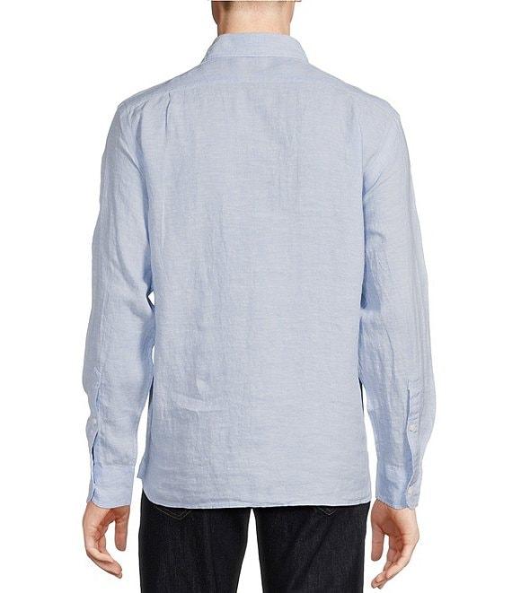 Cremieux Blue Label Linen Solid Long Sleeve Woven Shirt Product Image