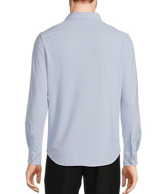 Collezione Eurojersey Slim-Fit Stretch Solid Textured Long Sleeve Woven Shirt Product Image