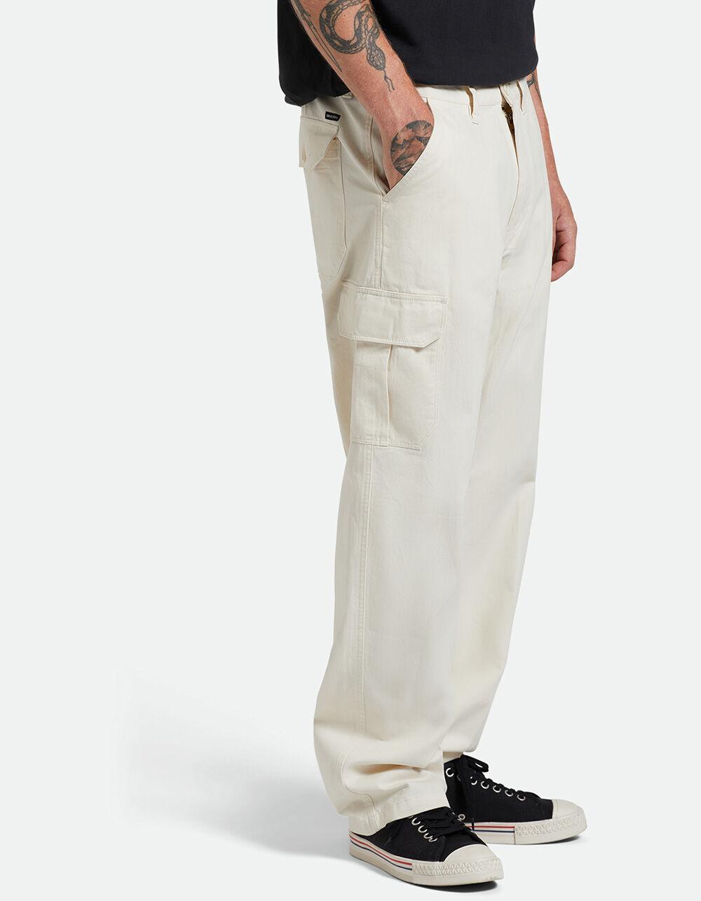 BRIXTON Vintage Brushed Mens Cargo Pants - NATURAL Product Image