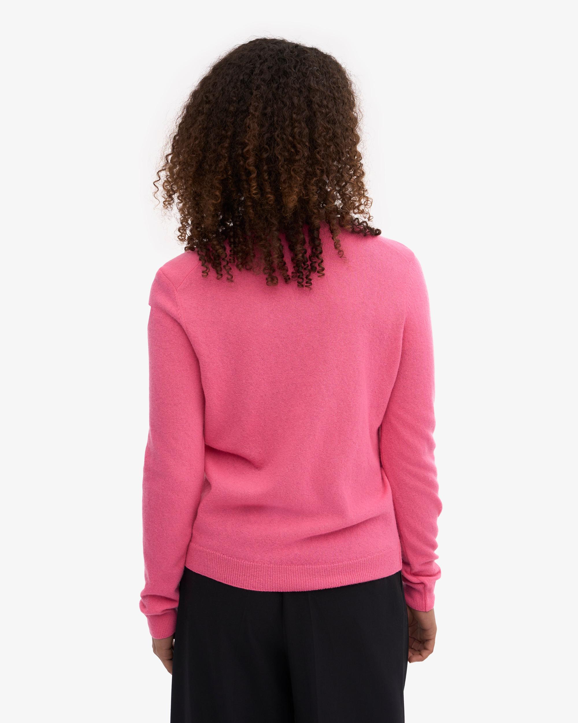 Women Light Merino Wool Crew - Bubblegum Pink Product Image
