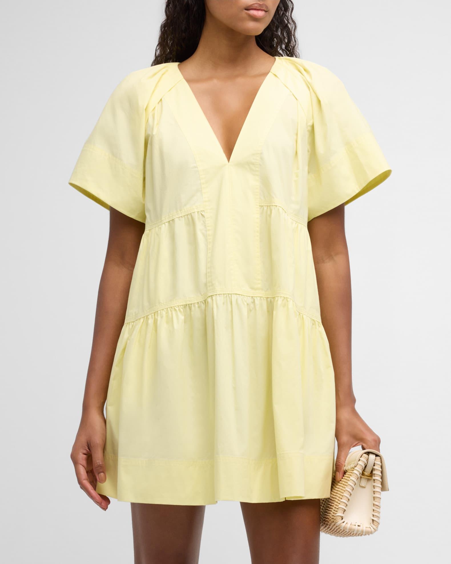 Camila Short-Oversized Sleeve Tiered Mini Dress Product Image