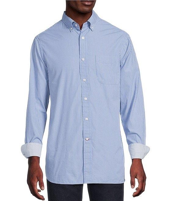Cremieux Blue Label Striped Poplin Long Sleeve Woven Shirt Product Image