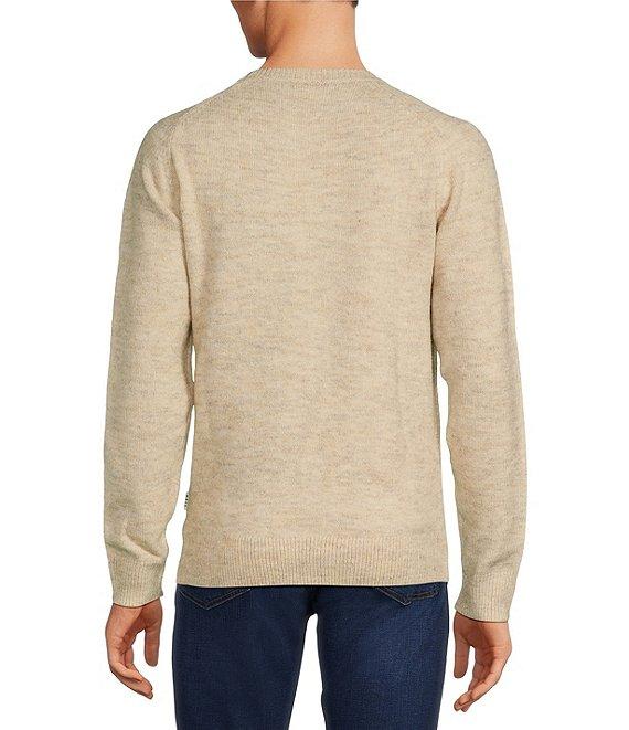 Rowm Long Raglan Sleeve Heather Solid Crewneck Sweater Product Image
