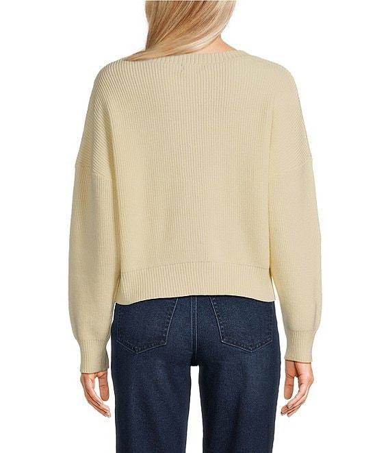 Originality Long Sleeve Merry Drop Shoulder Long Cuff Christmas Sweater Product Image