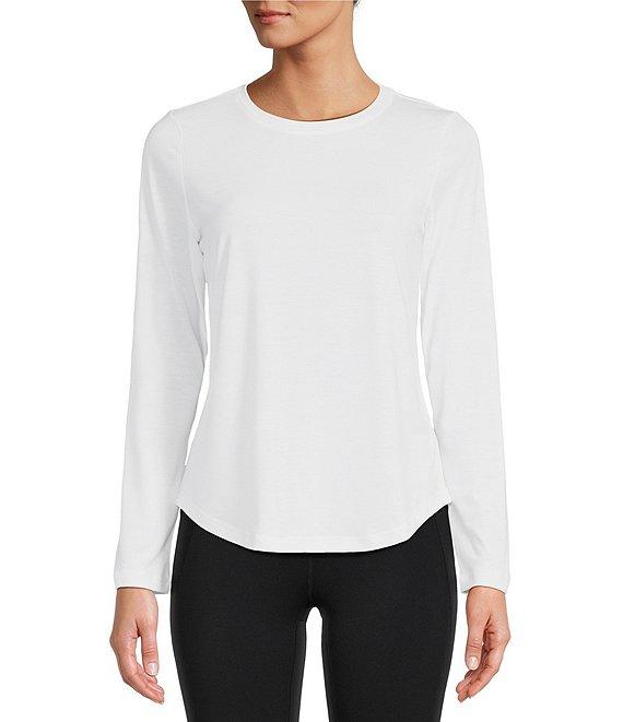 Antonio Melani Active At Ease Knit Crew Neck Long Sleeve Relaxed Fit Shirt Product Image