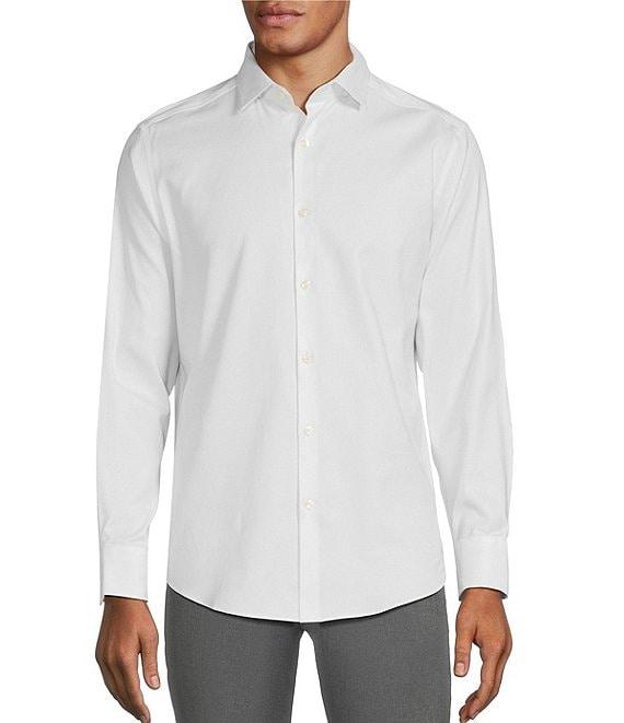 Murano Big & Tall Wardrobe Essentials Slim Fit Solid Stretch Twill Long Sleeve Woven Shirt Product Image