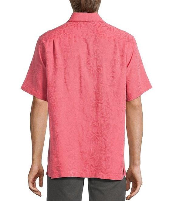 Roundtree & Yorke Short Sleeve Solid Polynosic Jacquard Sport Shirt Product Image