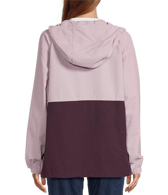 L.L.Bean Mountain Classic Color Block Hooded Kangaroo Pocket Weather Resistant Anorak Jacket Product Image