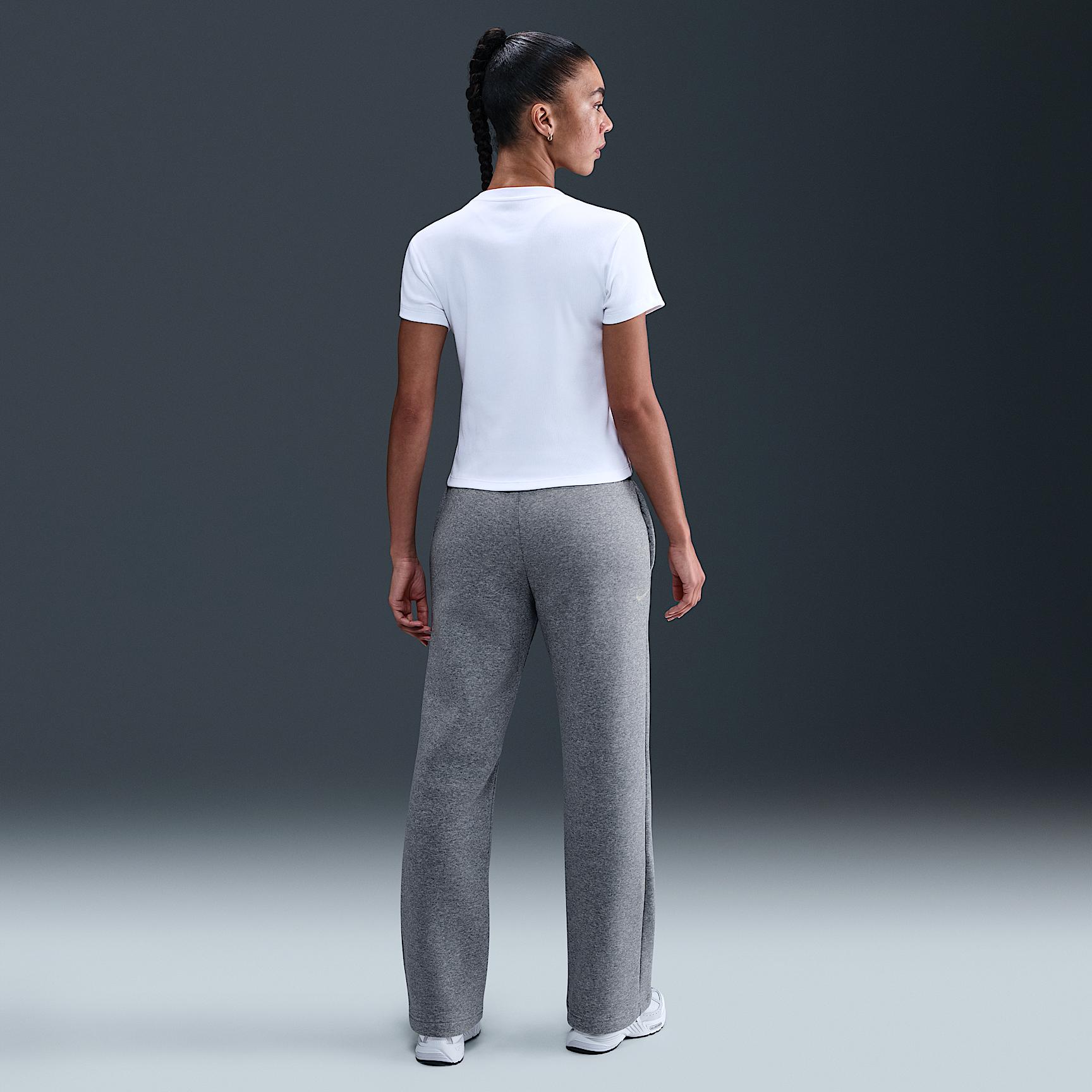 Womens Nike Sportswear Phoenix Fleece Mid-Rise Open-Hem Pants | HQ7723-063 Product Image