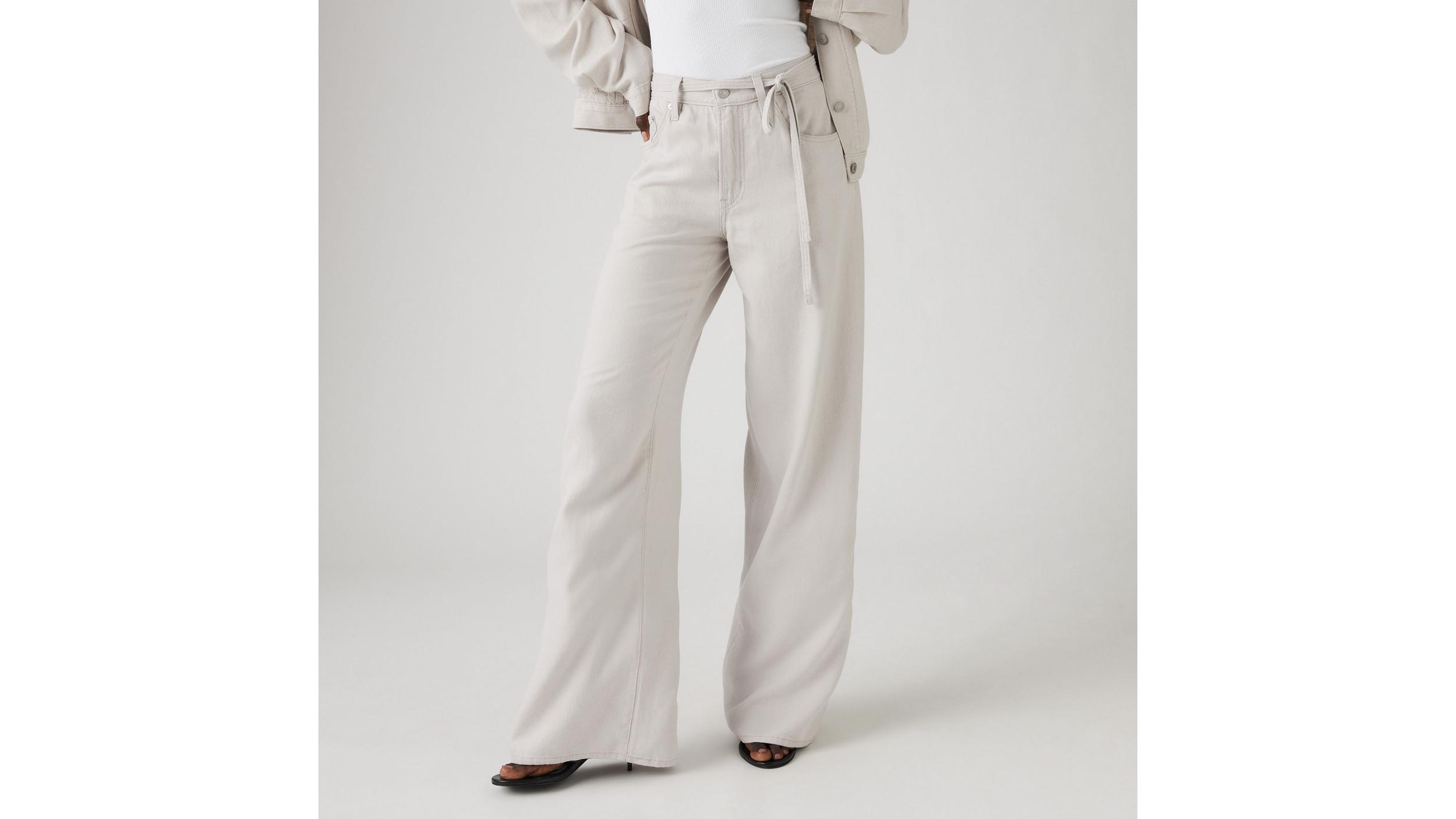 XL Baggy Straight Linen Blend Women's Pants Product Image
