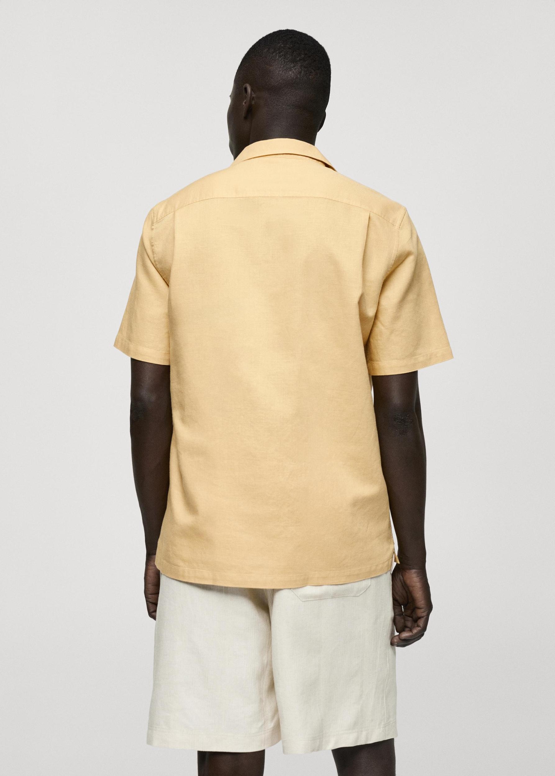 Regular-fit linen cotton shirt - Men | MANGO USA Product Image