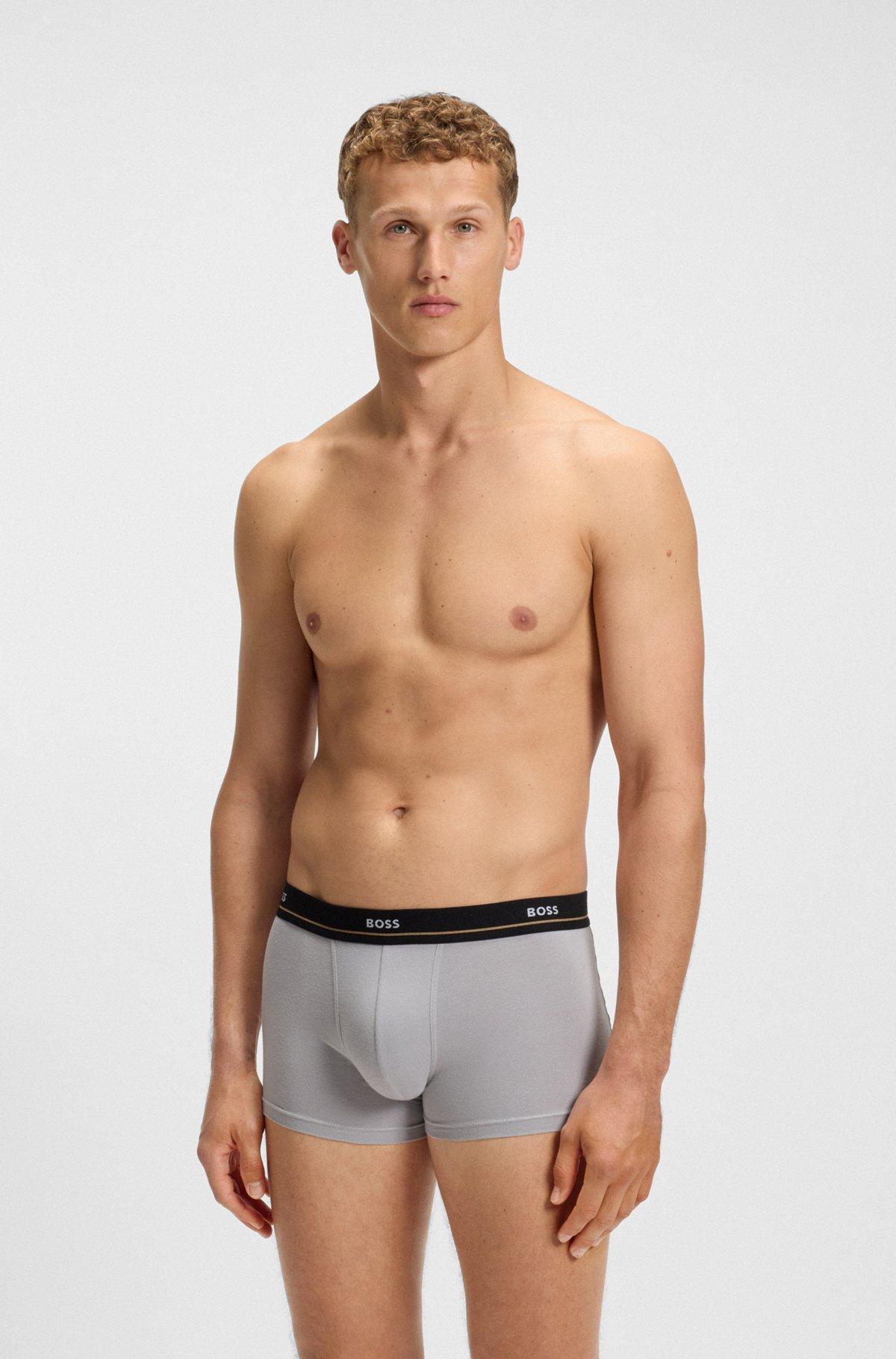 Five-pack of logo-waistband trunks in stretch cotton Product Image