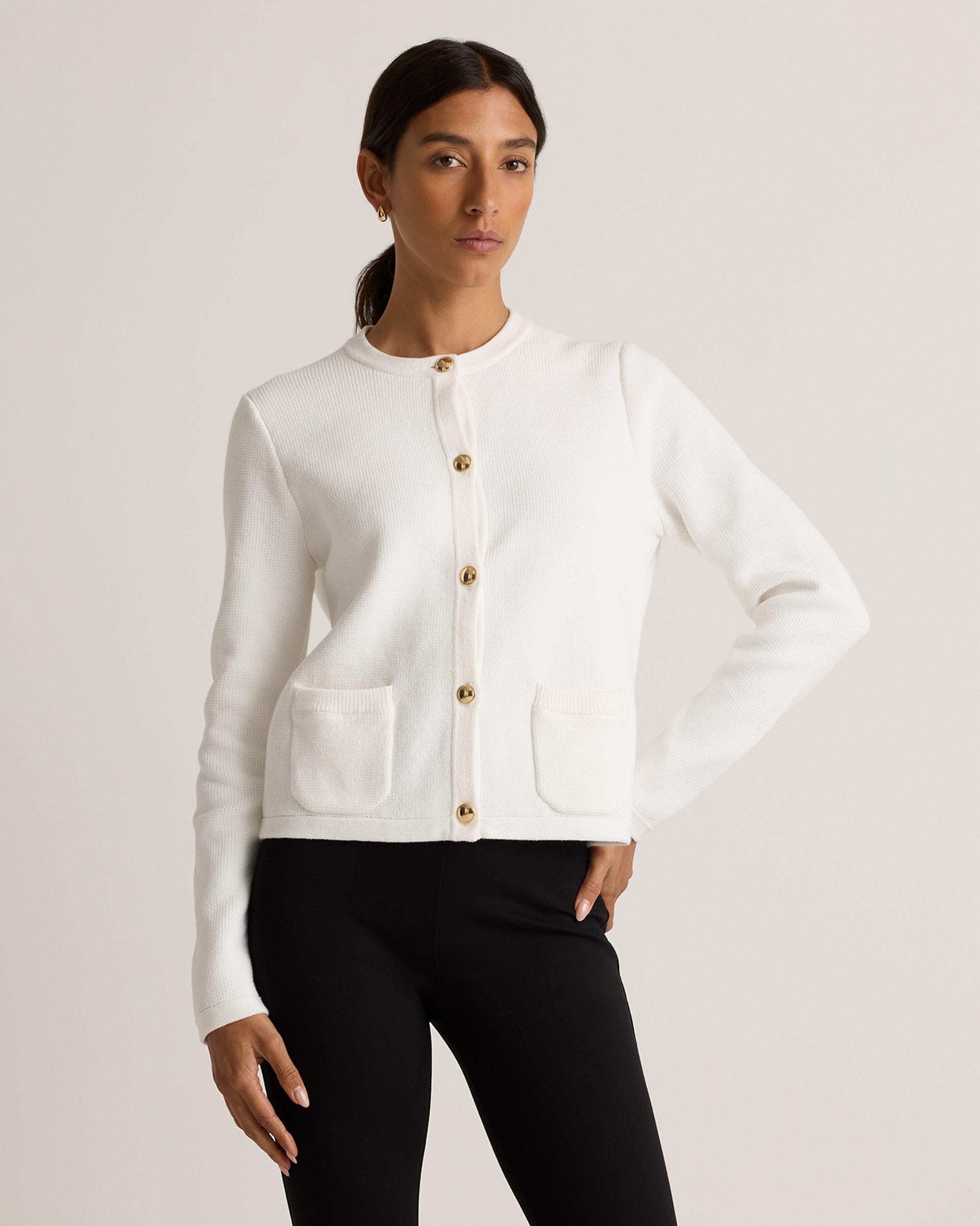 Quince | Women's Sweater Jacket Size XL, Organic Cotton Product Image