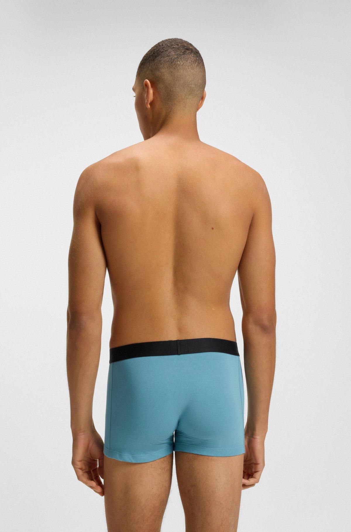 Three-pack of stretch-cotton trunks with logo waistbands Product Image