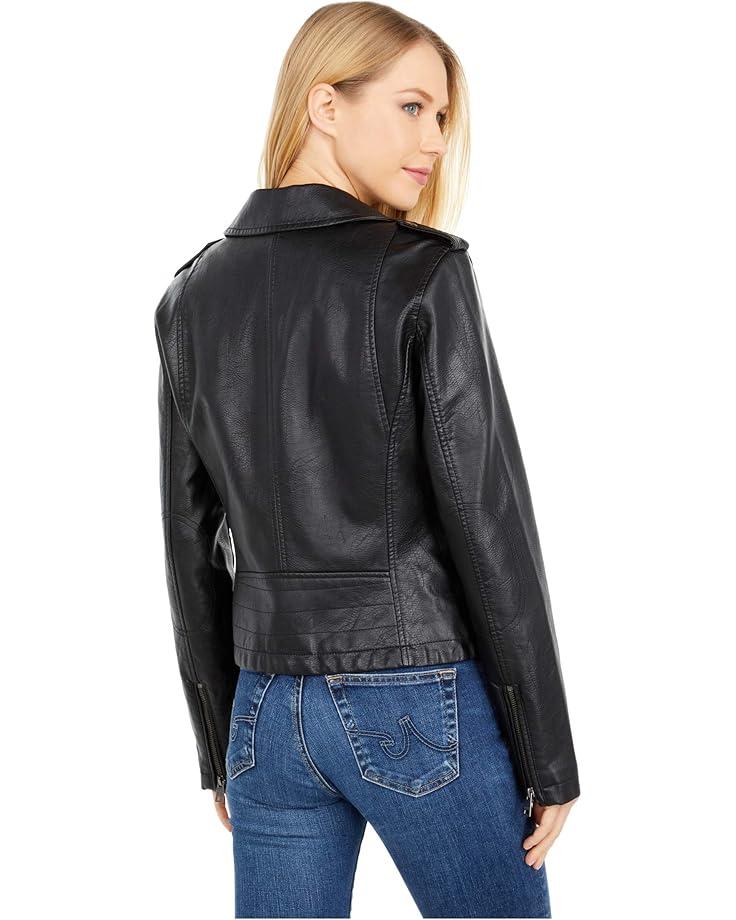 Faux Leather Moto Jacket Product Image