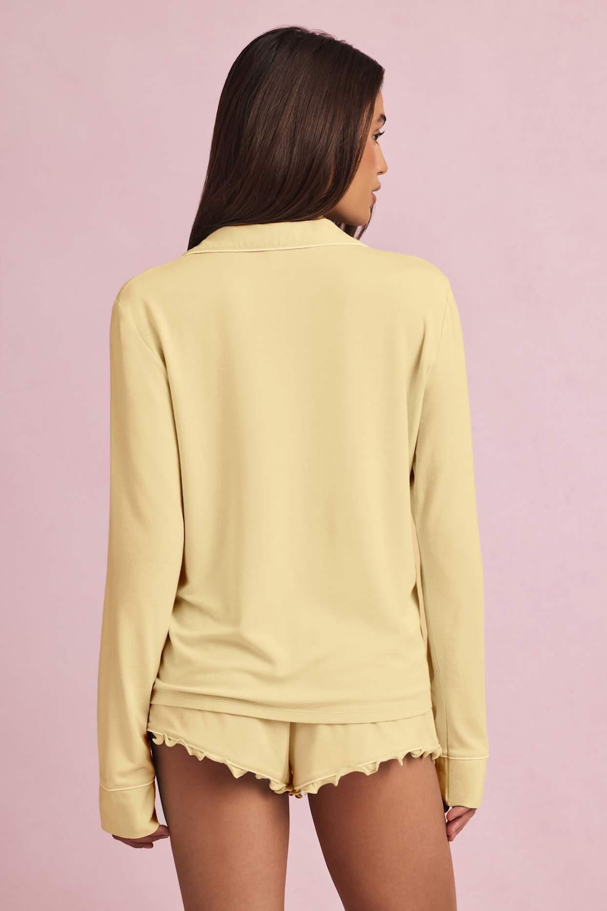 Modal Long-Sleeve Pyjama Top in Mint Product Image