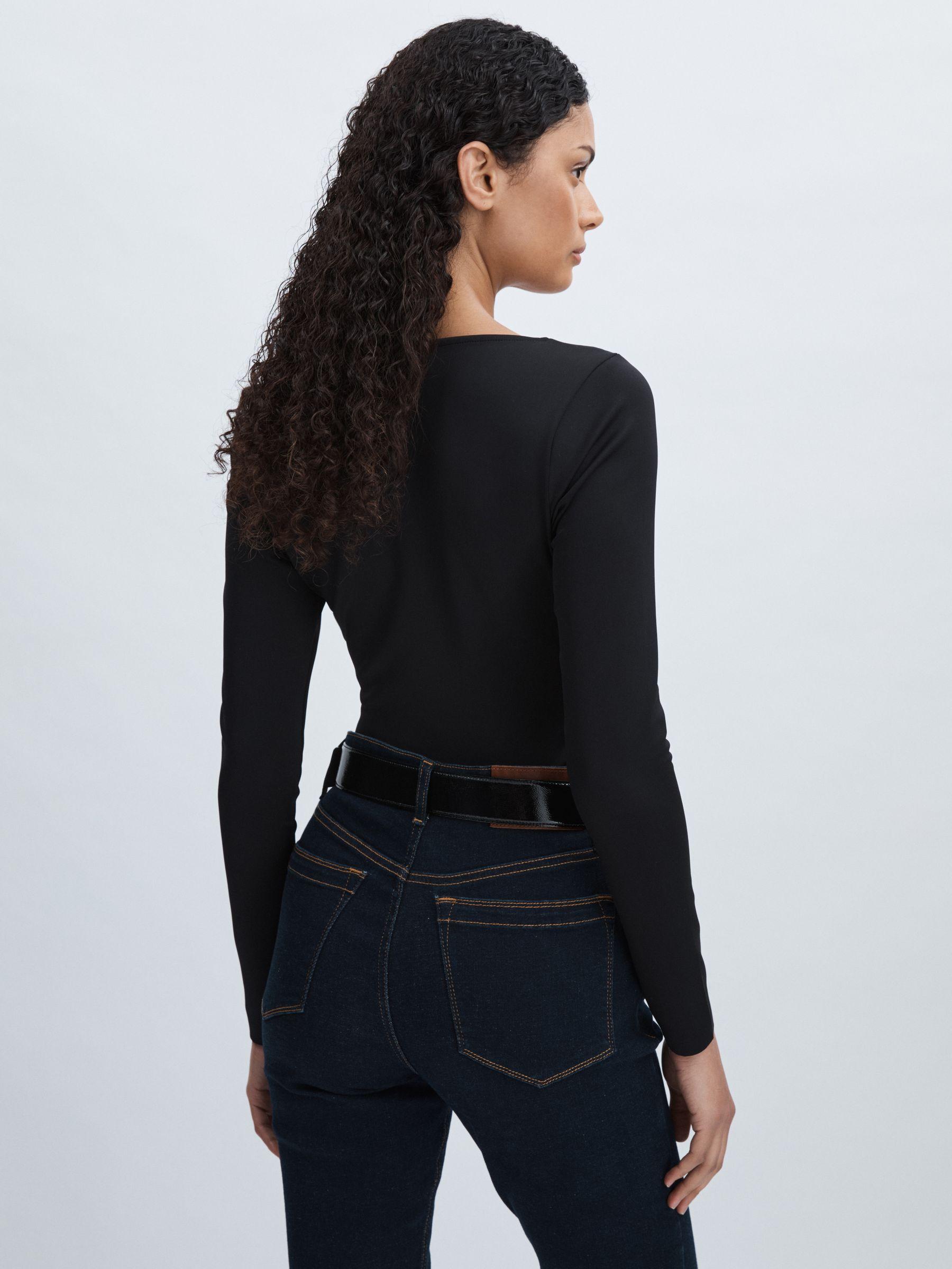 Good American Scuba Scoop Neck Bodysuit in Black Product Image