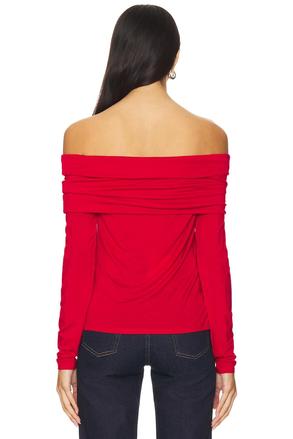 Off The Shoulder Top - Mars Red Product Image