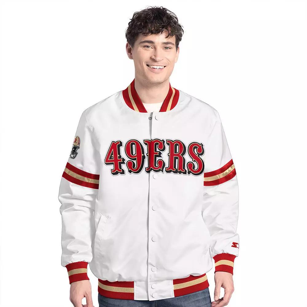 Mens Starter San Francisco 49ers Scout Full-Snap Varsity Jacket Product Image