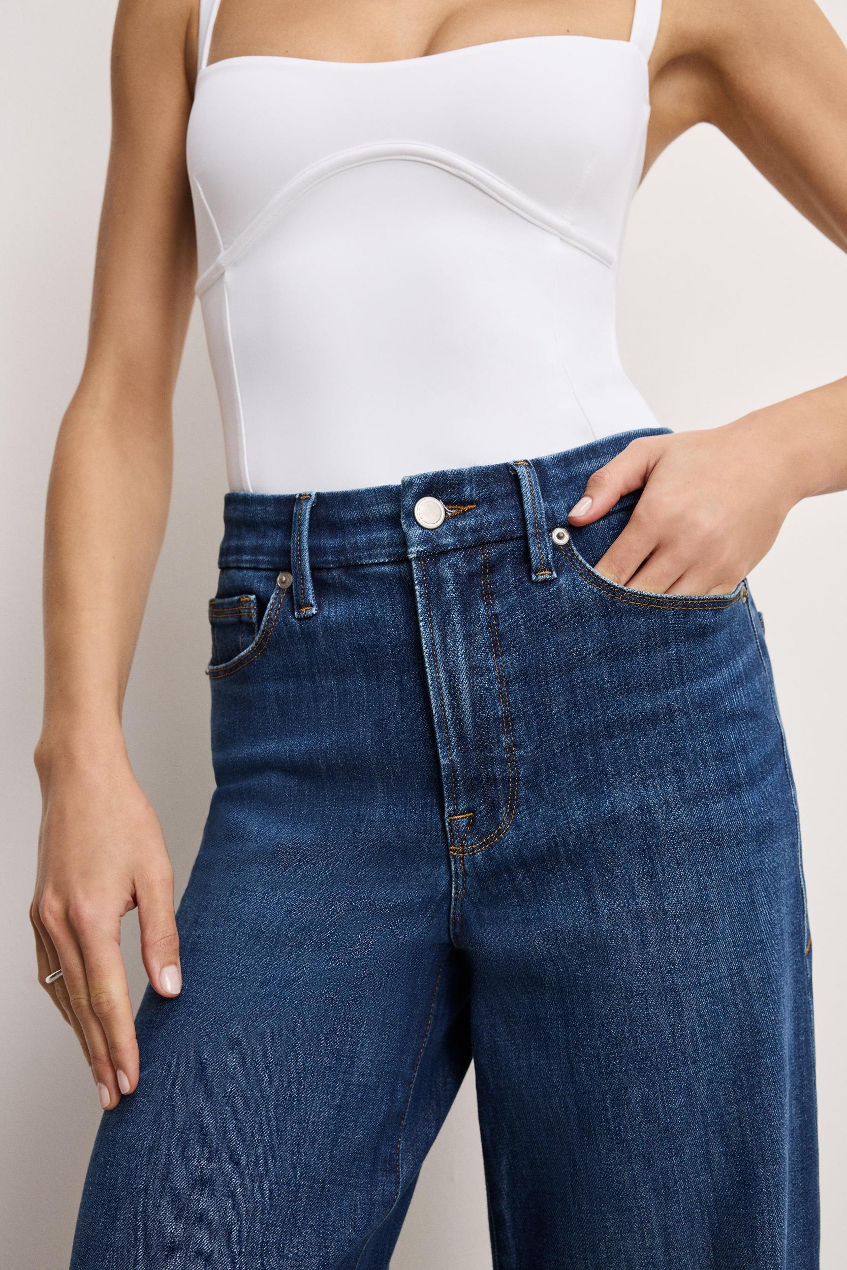 SOFT TECH GOOD WAIST PALAZZO JEANS | INDIGO977 Product Image