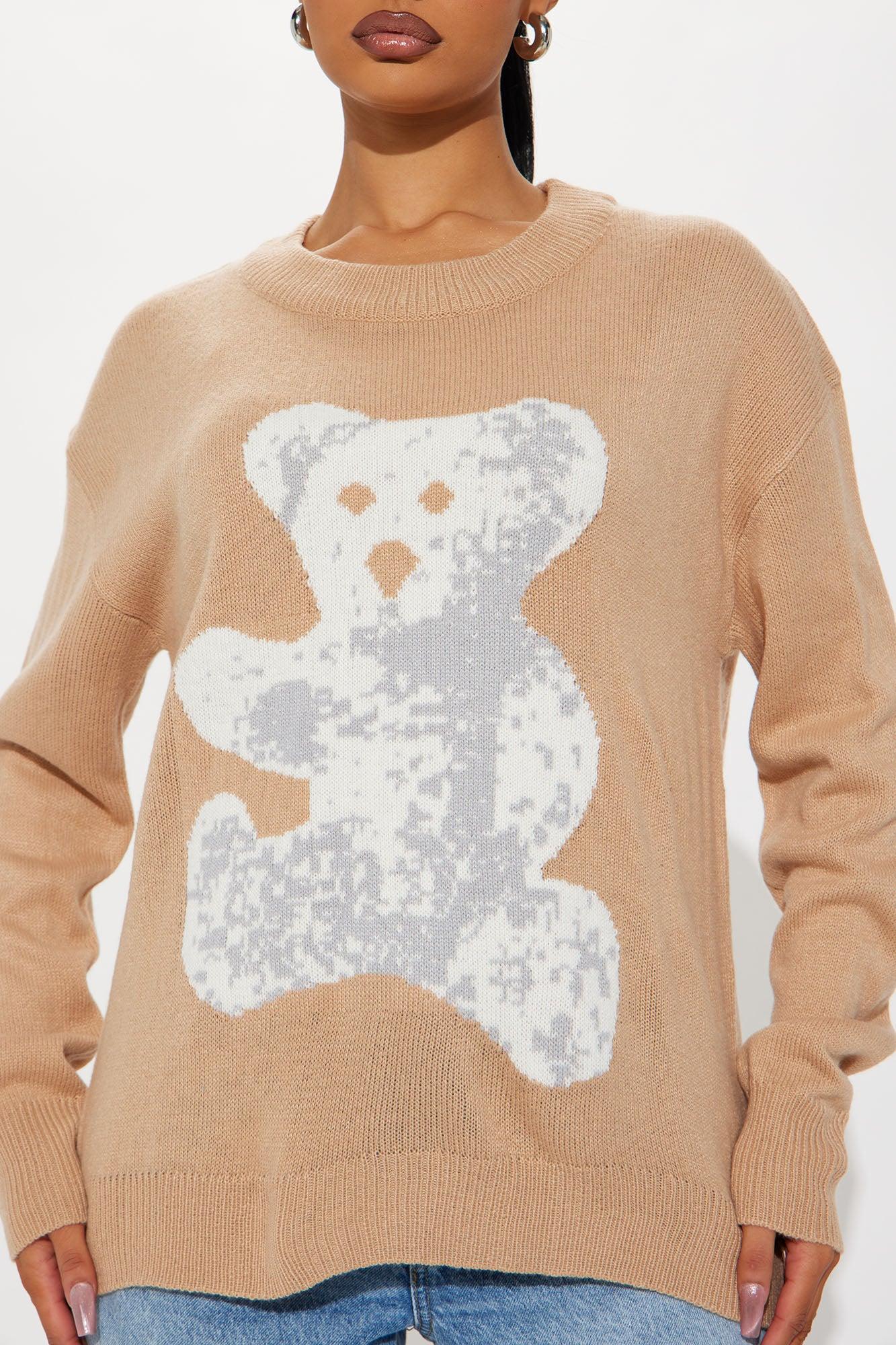 Beary Special Sweater - Taupe/combo Product Image