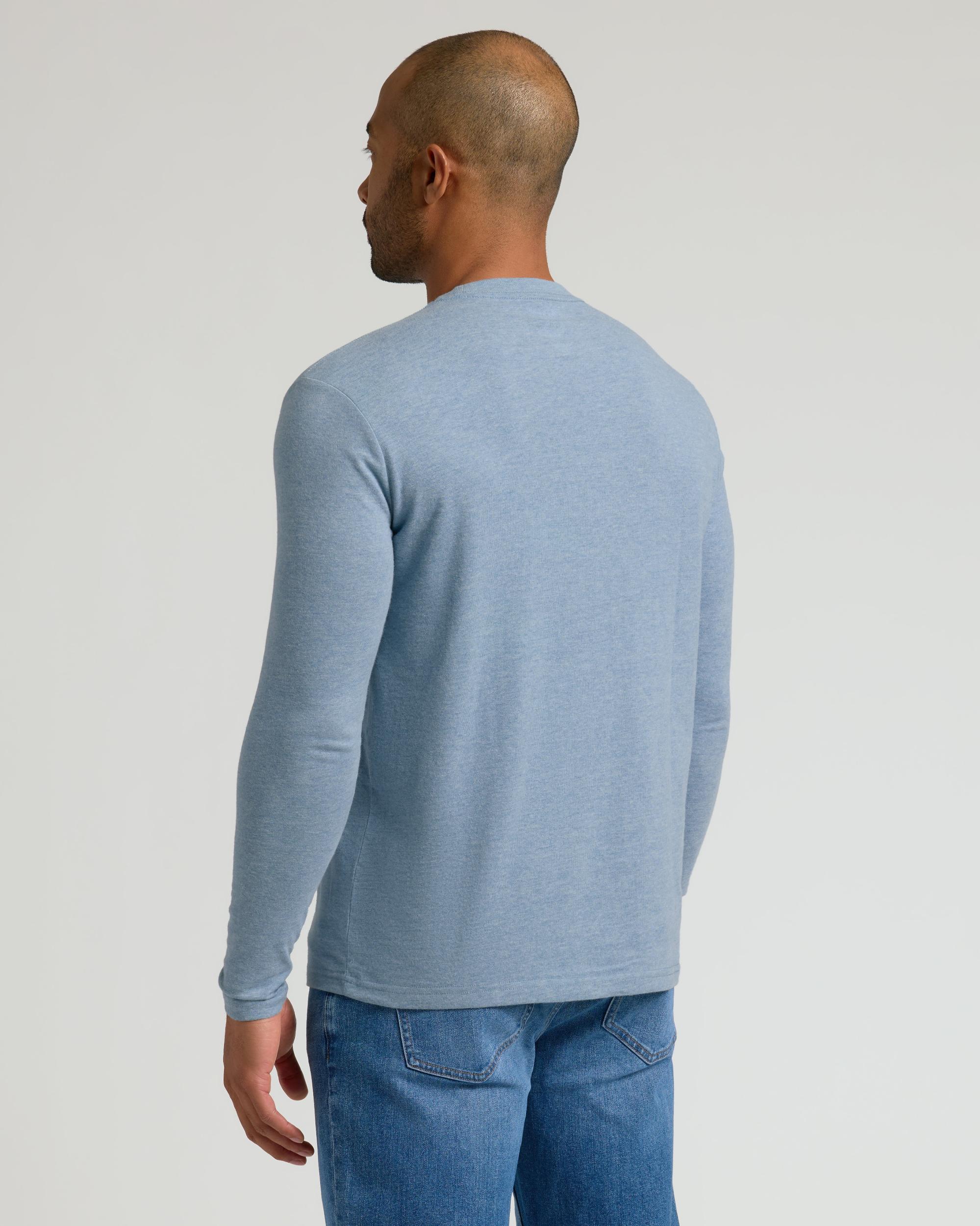 Heather Indigo Classic Long Sleeve Crew Neck Product Image