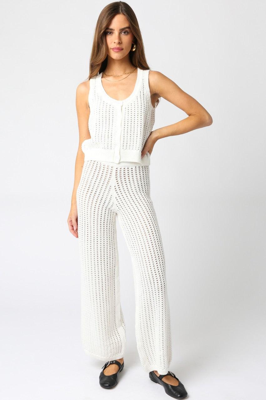 Joanie Crochet Pants | White Product Image