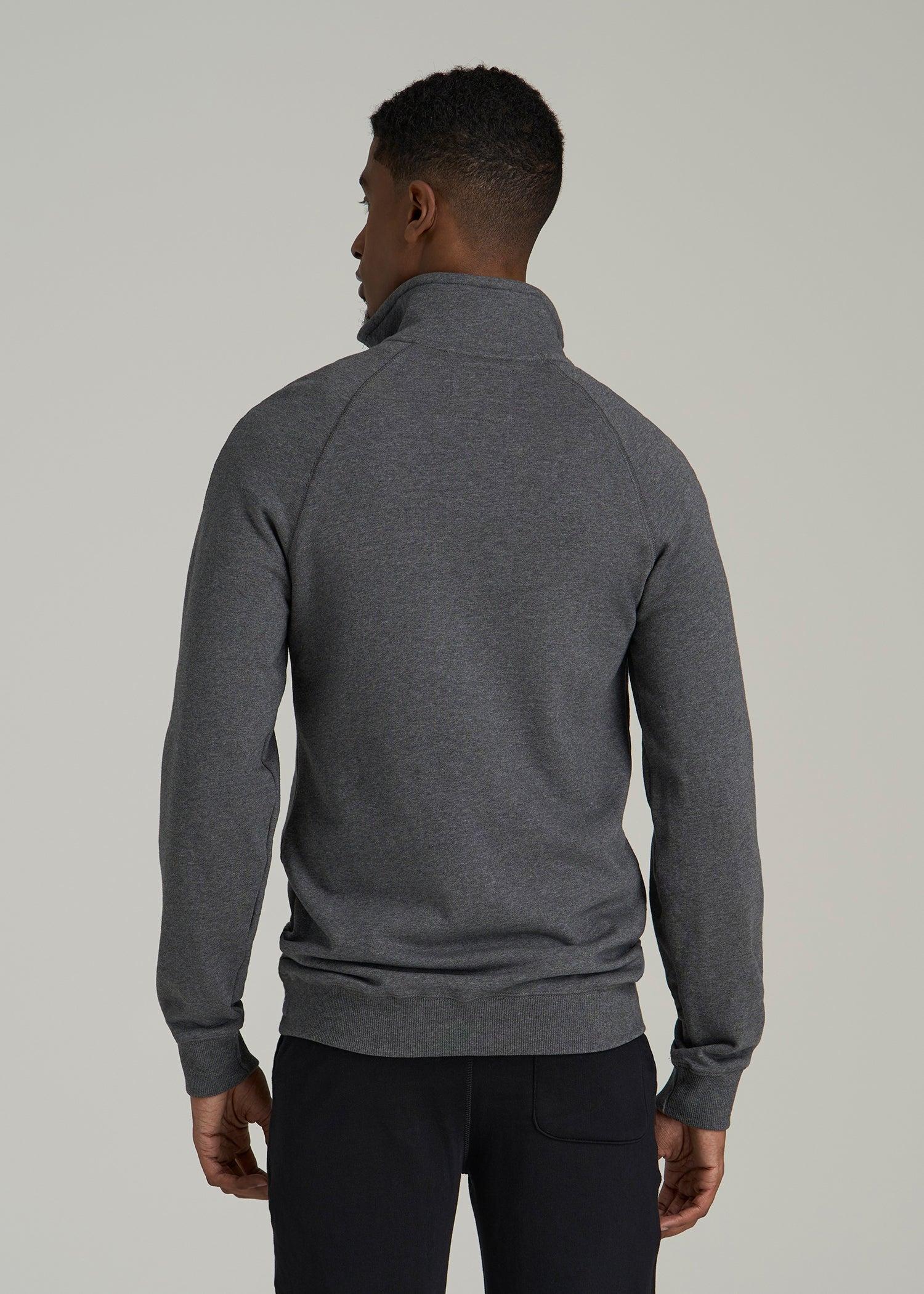 Wearever 2.0 French Terry Quarter-Zip Sweatshirt for Tall Men in Charcoal Mix Male Product Image