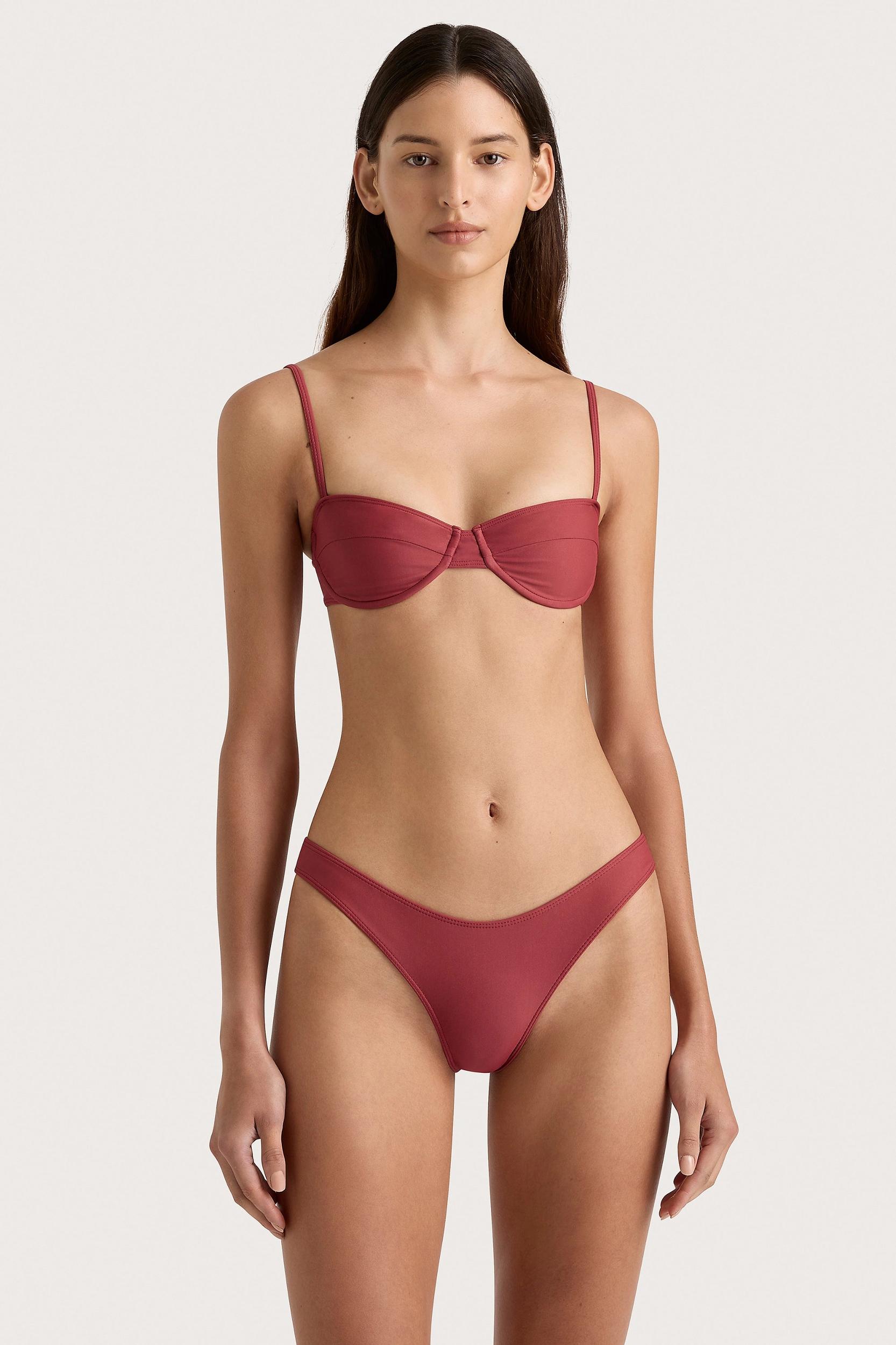 Cabo String One Piece Wine - Final Sale Product Image