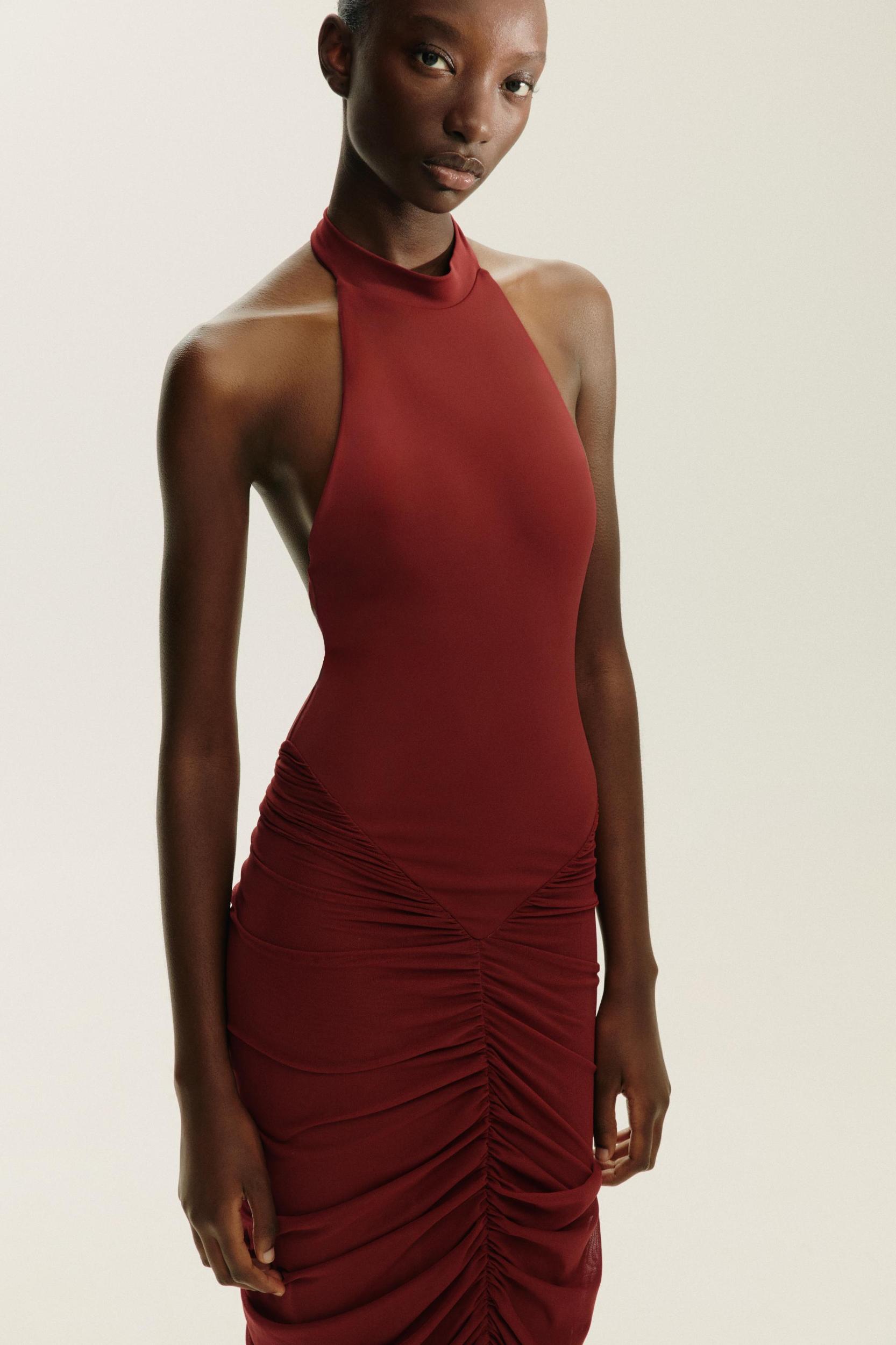 HALTER TULLE COMBINATION DRESS Product Image